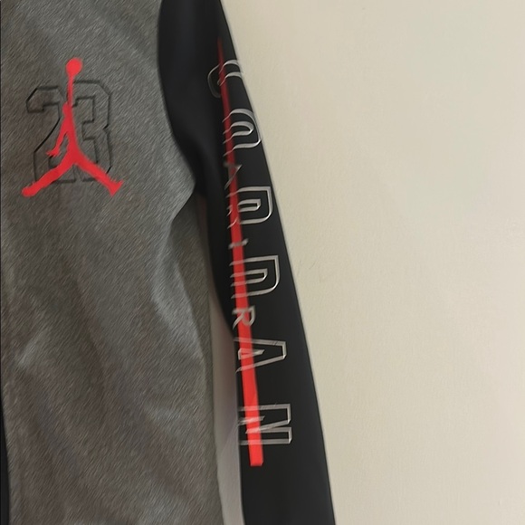 Jordan Gray and Black Athletic Jacket with Red Accents - Picture 4 of 6